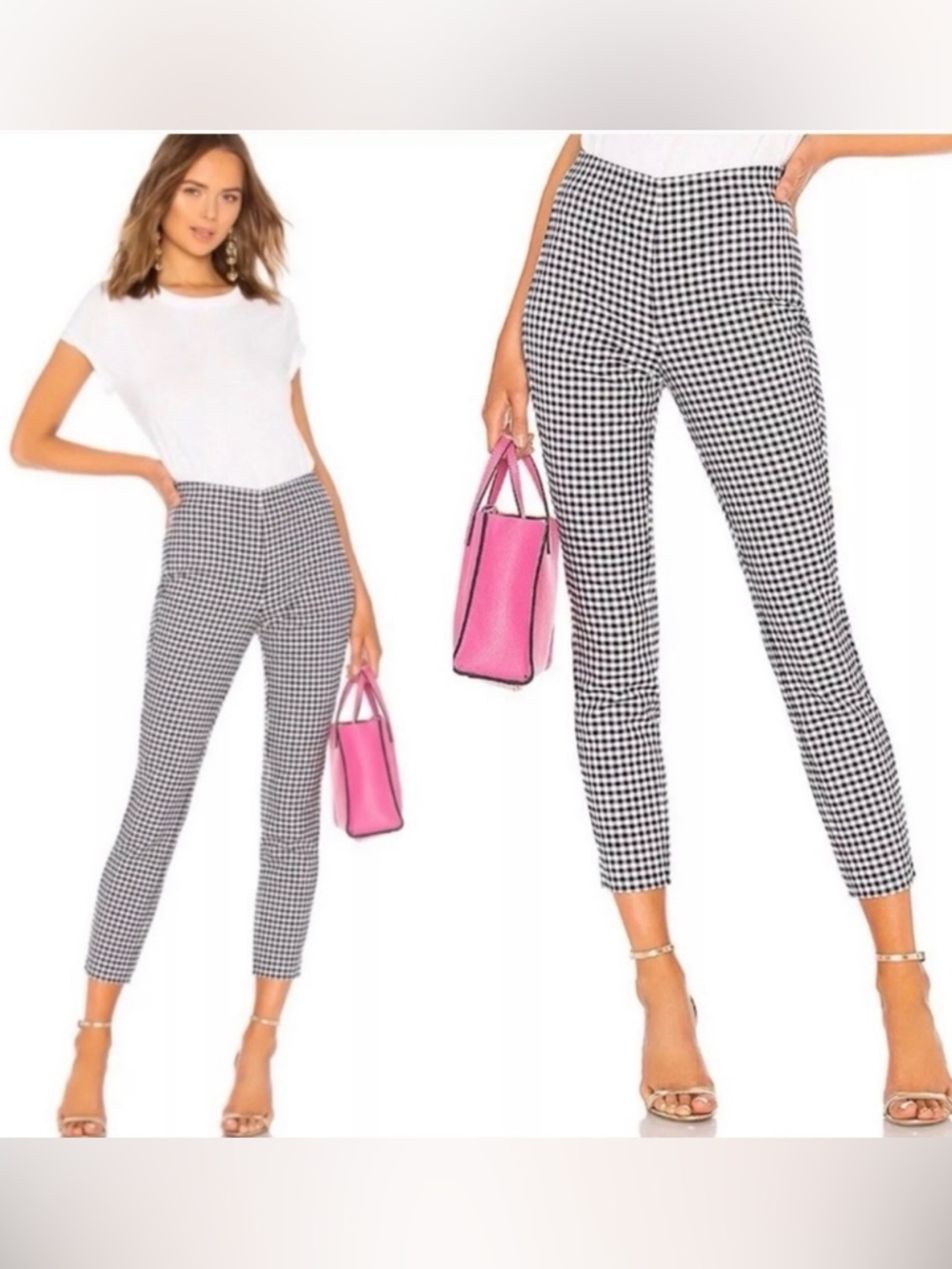 Rag & Bone Simone Navy Gingham Pant Size 4